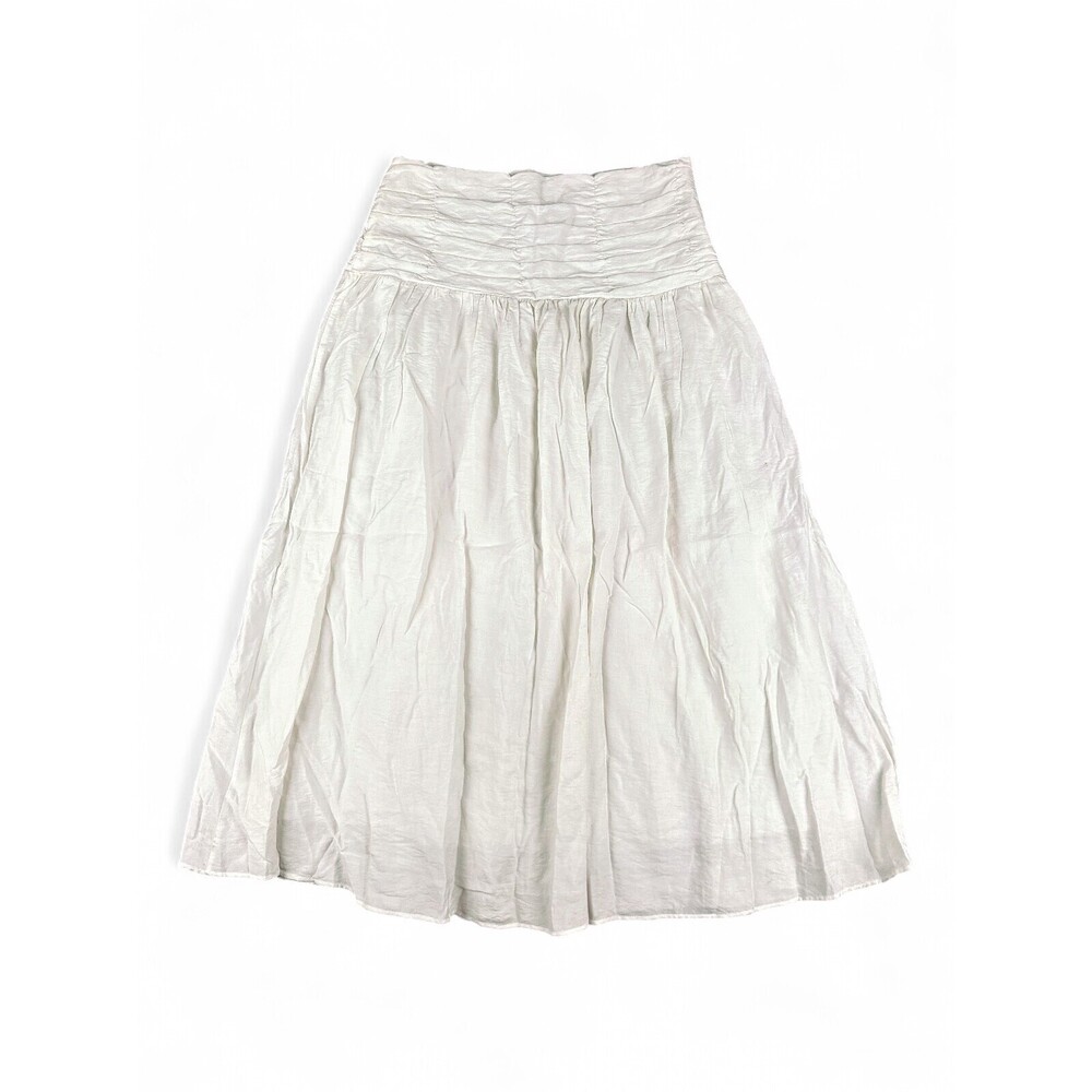 Koton White Maxi Skirt Smocked Waist Size 10 (UK 14)